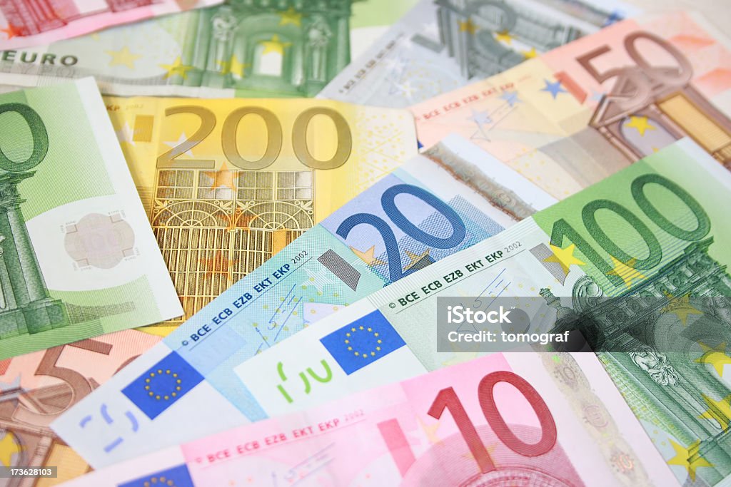 Euro argent fond - Photo de Affaires libre de droits