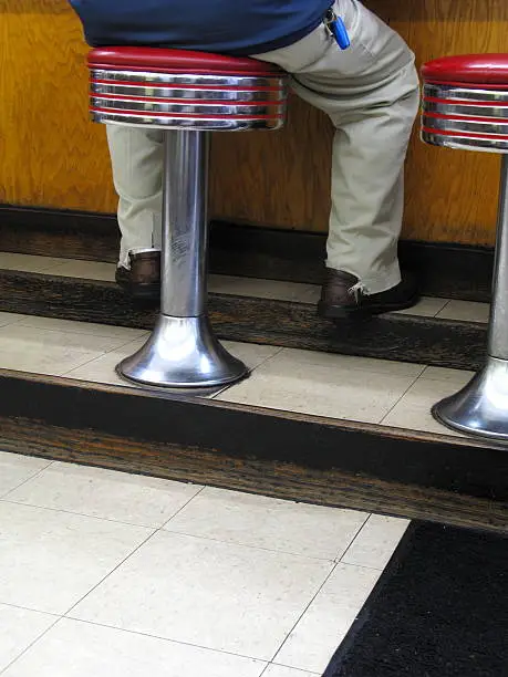 Photo of Man Diner Counter Indoor Route 66