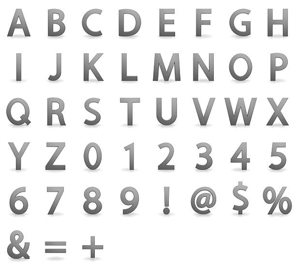 alfabeto tridimensional - letter m alphabet three dimensional shape render fotografías e imágenes de stock