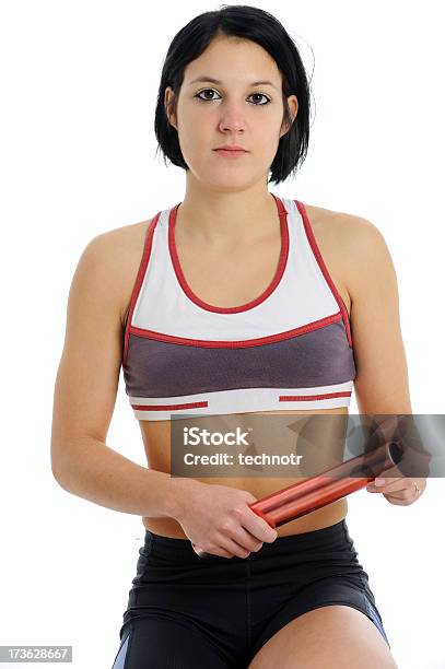 Female Athlete Having Relay Baton Stock Photo - Download Image Now - Athlete, Beautiful People, Beauty