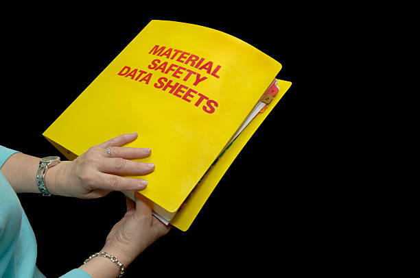 MSDS Safety Binder front stock photo