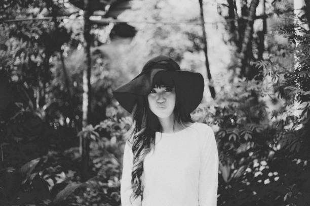 cute thai girl in black and white
