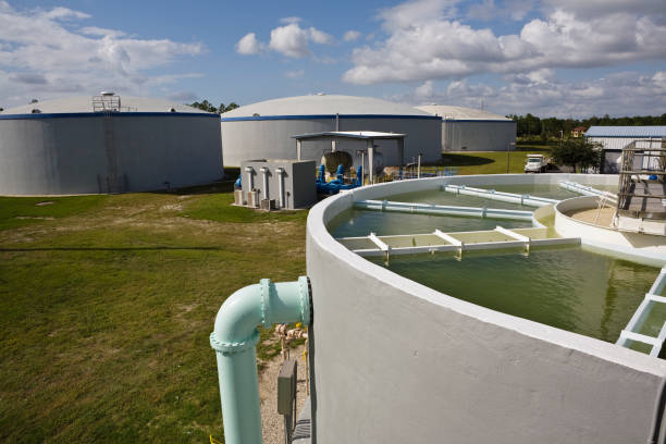 istock Wide Angle View of Water Purification Plant 173630504