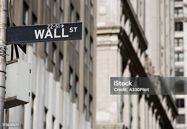 Wallstreetschild Stockfoto und mehr Bilder von Börse von New York - Börse von New York, Wall Street, Amerikanische Kontinente und Regionen