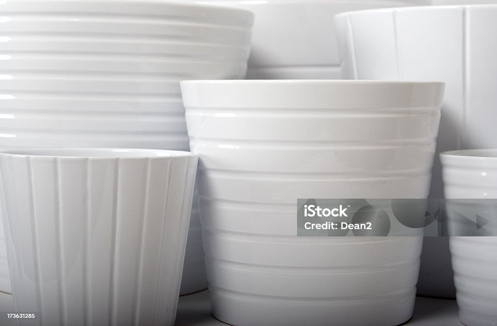 Fiore bianco pots 3 - Foto stock royalty-free di Accessorio personale