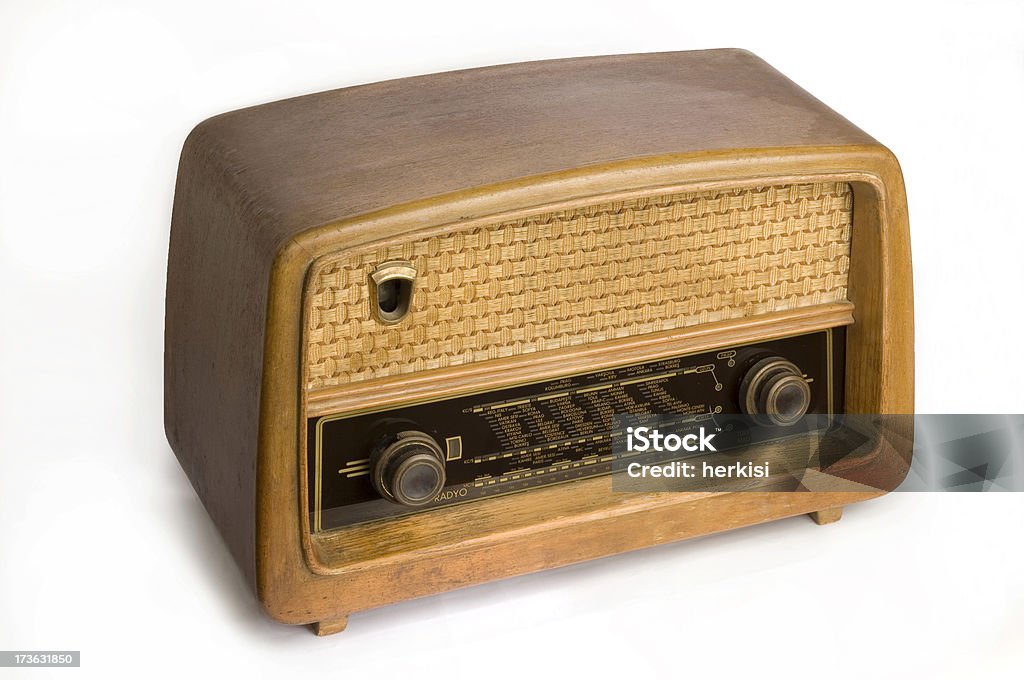 vintage radio Vintage radio (camera Nikon D2x) 1950-1959 Stock Photo