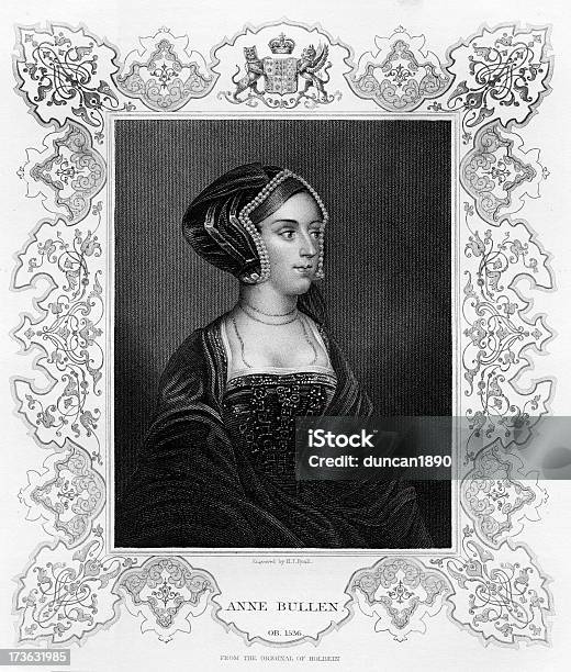 Anne Boleyn С Двуспальной Кроватью — стоковая векторная графика и другие изображения на тему Анна Болейн - Анна Болейн, XVI век, Англия