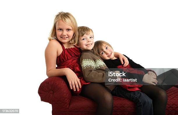 Three Kids Stock Photo - Download Image Now - 2-3 Years, 4-5 Years, 8-9 Years