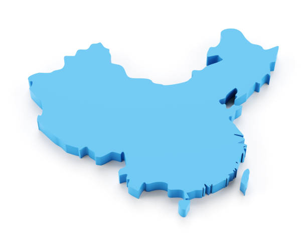 istock Detail 3d map of China isolated on white 173632396