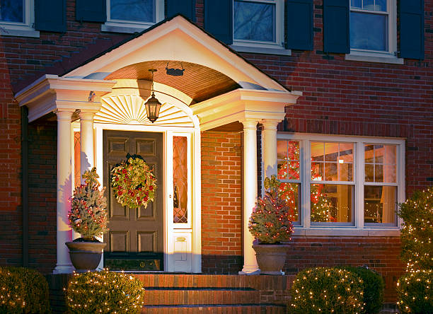istock Christmas Decoration house entrance 173632719