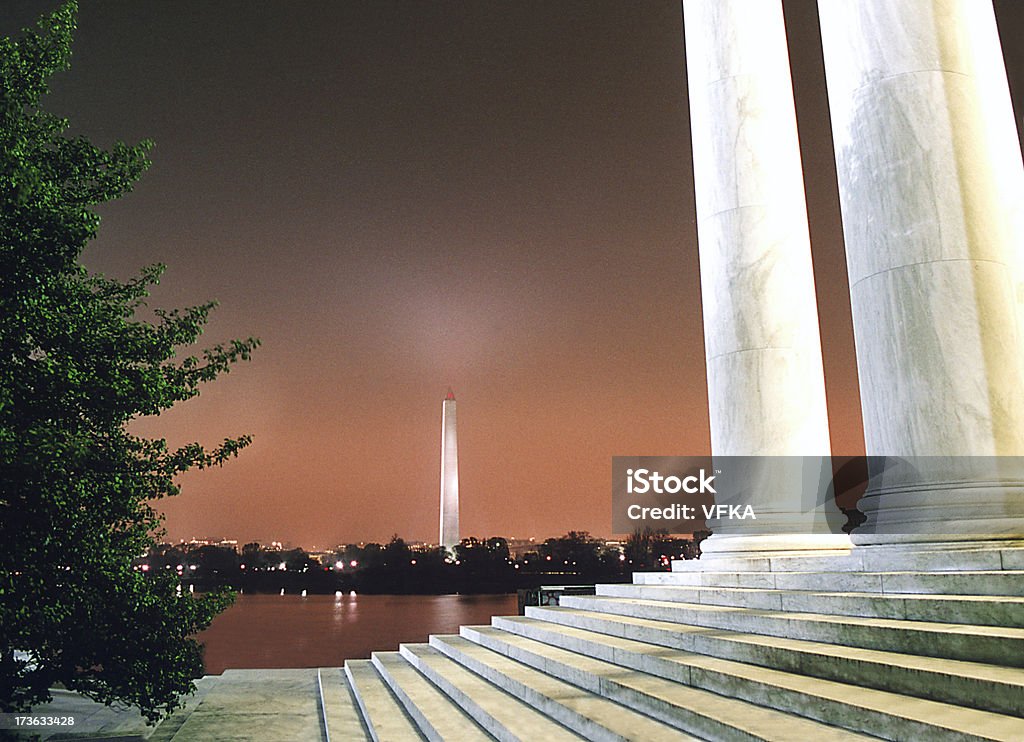 & Washington Monument Jefferson Memorial - Photo de Arbre libre de droits