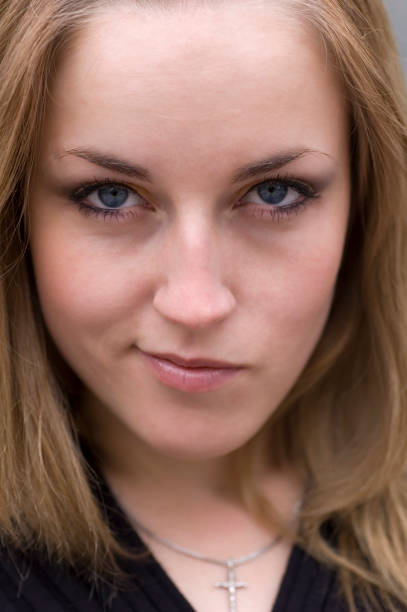 istock Cute blonde young woman with funny face 173633736