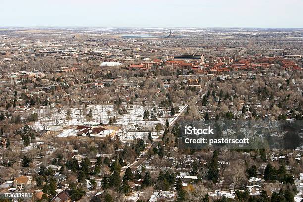 Snowy Boulder Co - zdjęcia stockowe i więcej obrazów Boulder - Boulder, Śnieg, Ujęcie z lotu ptaka