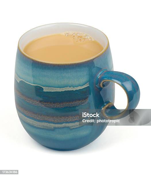 Taza De Té Foto de stock y más banco de imágenes de Fondo blanco - Fondo blanco, Taza sin platillo, Azul