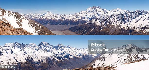 Panorama Dos Alpes Do Sul Nova Zelândia - Fotografias de stock e mais imagens de Alpes do Sul da Nova Zelândia - Alpes do Sul da Nova Zelândia, Nova Zelândia, Ao Ar Livre