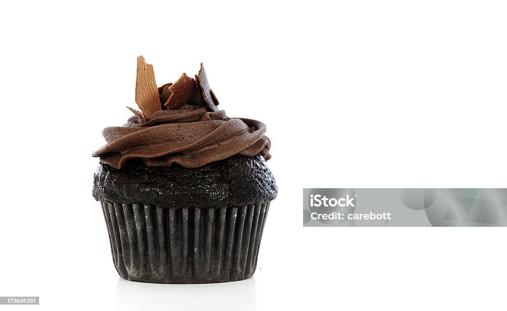 Chocolate Cupcake On a white background. Cupcake Stock Photo
