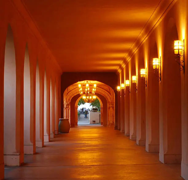 Balboa Park at Dusk: Archways