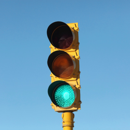 Green light traffic signal.