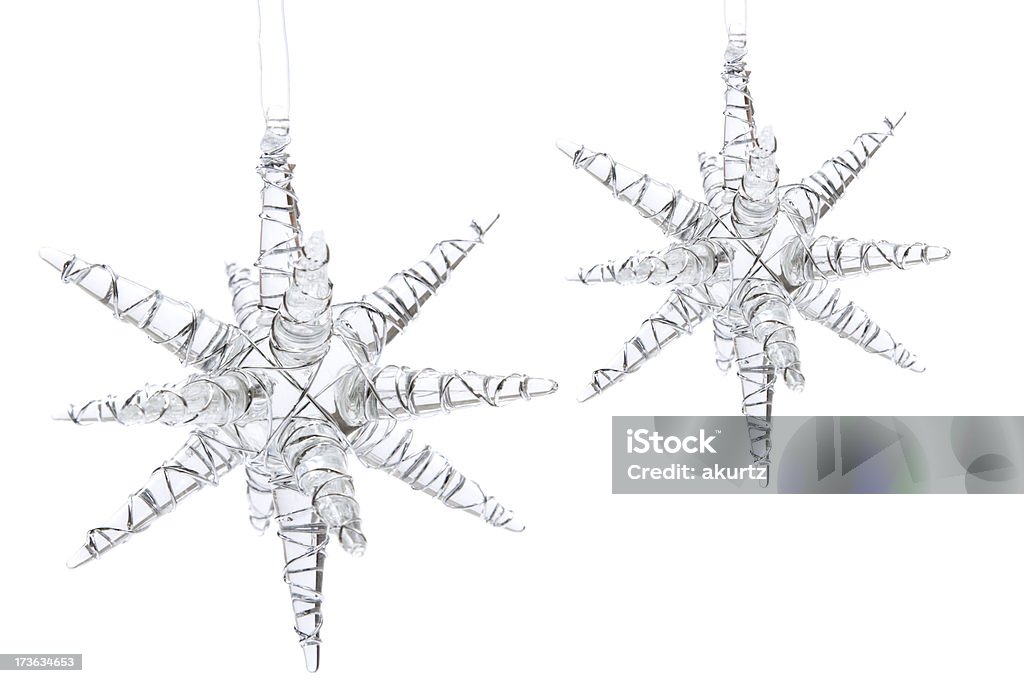 クリスタルモラヴィアンスタークリスマスツリーの装飾絶縁型ガラスオーナメント - カットアウトのロイヤリティフリーストックフォト