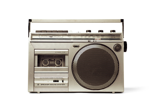 1980s portable music player. With Clipping PATH