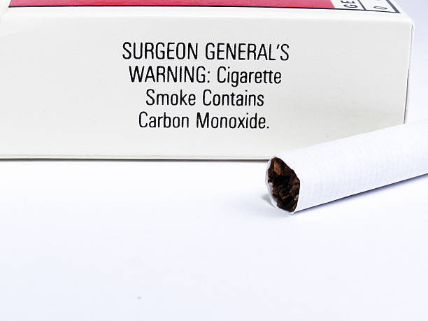 Surgeon General's Warning stock photo