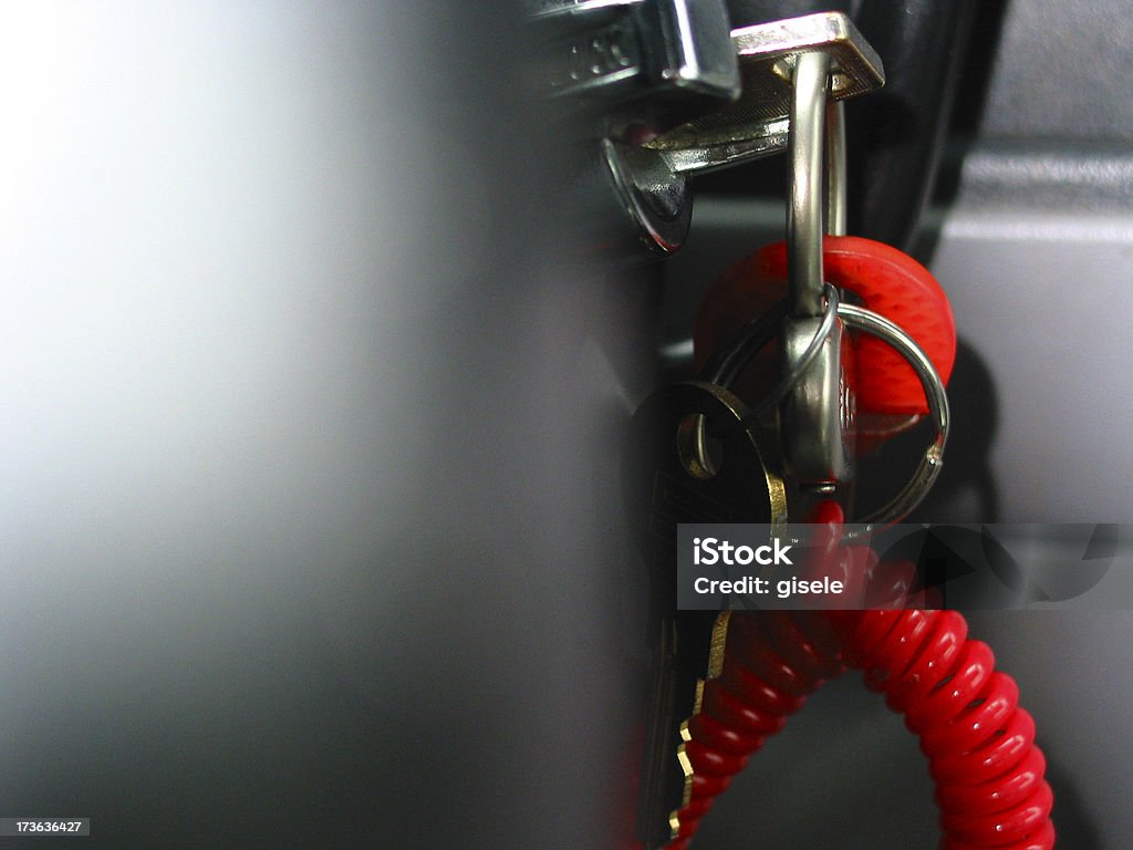 car keys in ignition closeup of car keys in ignition Car Stock Photo