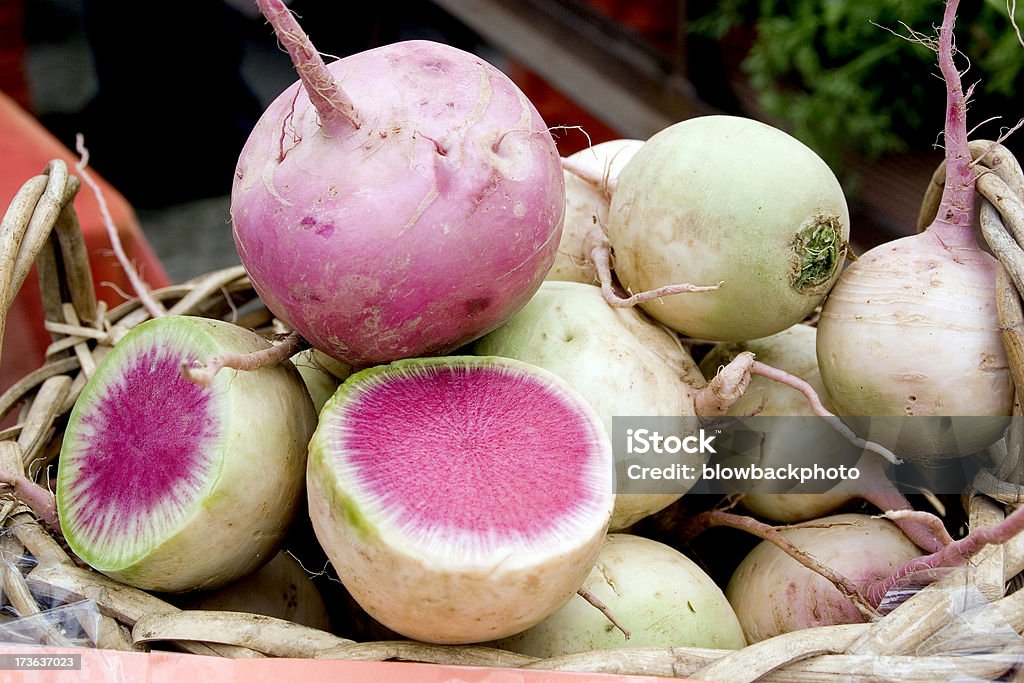 Agricultores Mercado: Melancia Rabanetes - Royalty-free Amontoar Foto de stock