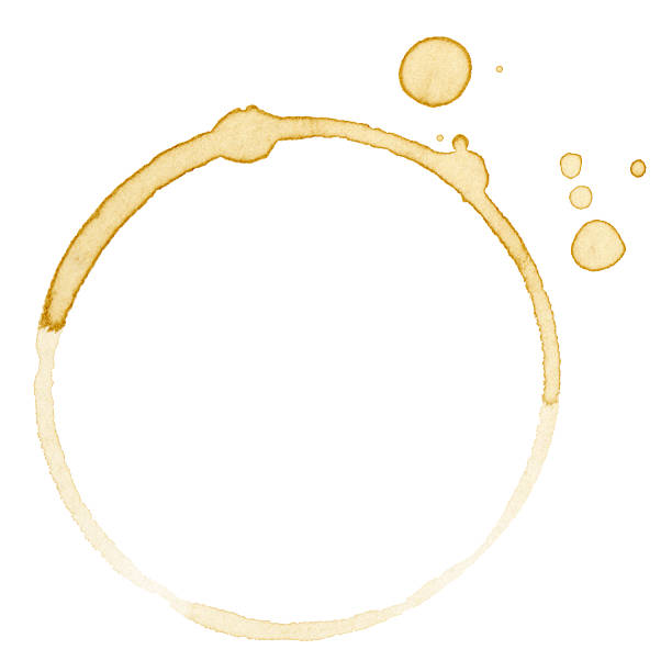 Coffee Stain Isolated on a Pure White Background stock photo