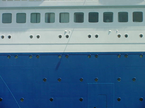 Portholes of Ship stock photo