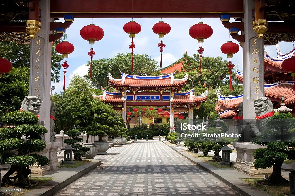 Lian Shan Shuang Lin Monastero - Foto stock royalty-free di Architettura