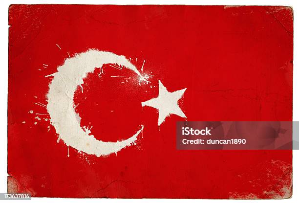 Splatter Bandiera Della Turchia - Fotografie stock e altre immagini di A forma di stella - A forma di stella, Arte, Cultura e Spettacolo, Bandiera
