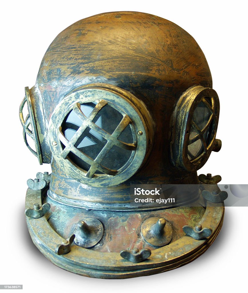 Antikes Diver's Helmet - Lizenzfrei Antiquität Stock-Foto