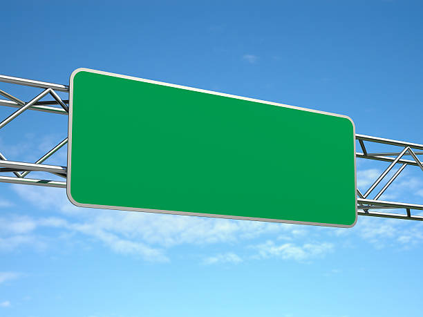 istock Hi-Res Blank Road Sign 173638612
