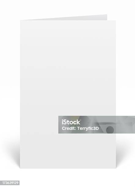 Half Page Booklet Card Or Brochure Template Stock Photo - Download Image Now - Greeting Card, Template, Brochure