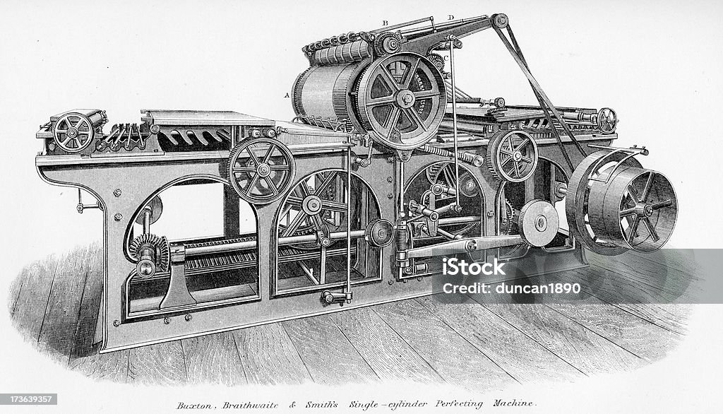 Printing Perfecting Machine Perfecting Machine Printing Press Stock Illustration - Download Image ...