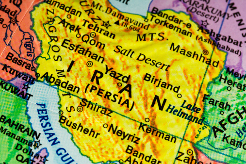 Map of United Republic of Tanzania through magnifying glass