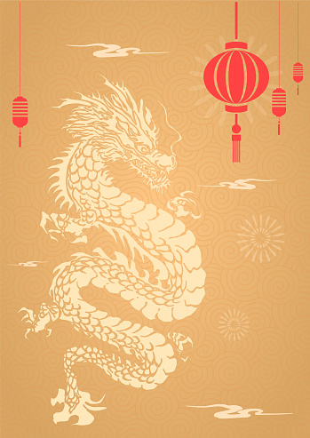 Traditional 3d chinese dragon illustration vector. 3d character dragon bright colors print for clothes, stationery. Banner chinese dragon 2024. New Year of the Dragon 2024.