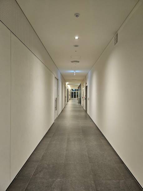 istock A white, long hallway in a building 1736428474