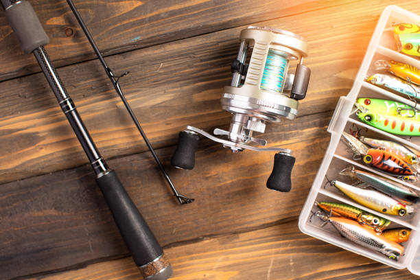 istock fishing lures and accessories 1736429287