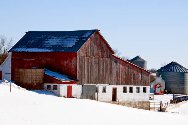 istock Winter Farm in Wisconsin 173643538