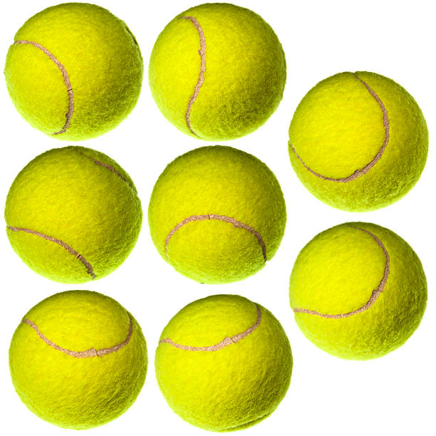 istock 8 Tennis Balls isolated on white 173643676