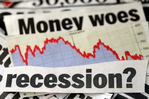 newspaper headlines recession themed
