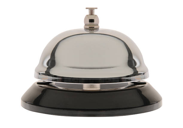 istock Perfect Shiny Chrome Hotel Service Ringing Bell With Clipping Path 173645155