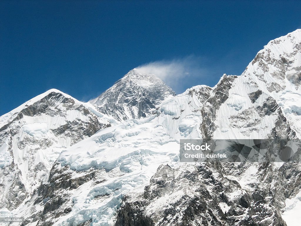 エベレスト山 - アイスクライミングのロイヤリティフリーストックフォト