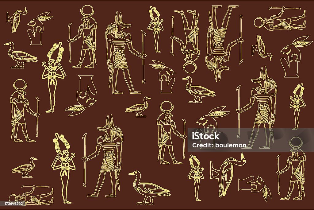 Elementy egipski - Grafika wektorowa royalty-free (Azja Zachodnia)