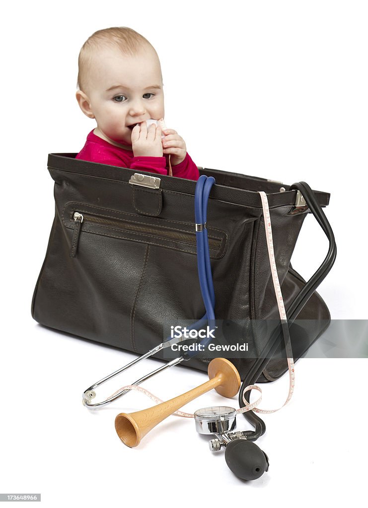 Criança pequena em midwifes caso - Royalty-free Parteira Foto de stock