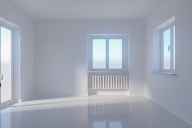 istock Empty White room with out furniture 1736494431