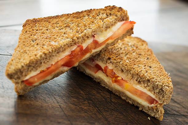 Cheese and Tomato Toasted Sandwich.