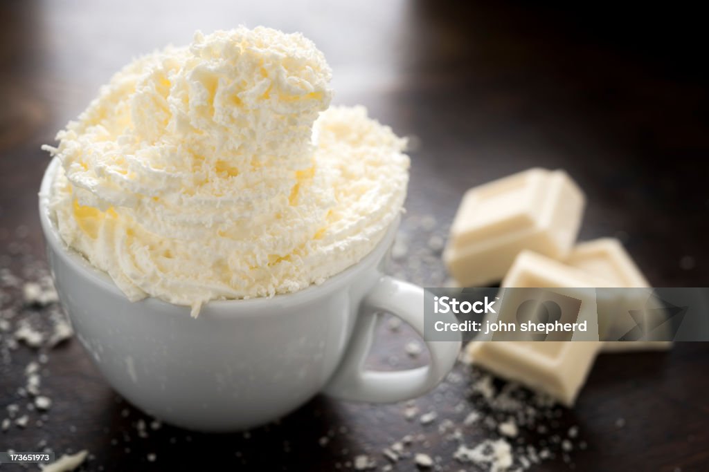 White Chocolate quente com creme - Foto de stock de Batido royalty-free