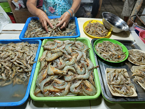 Philippines, shrimp, food, fresh, market, seafood